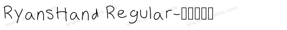 RyansHand Regular字体转换